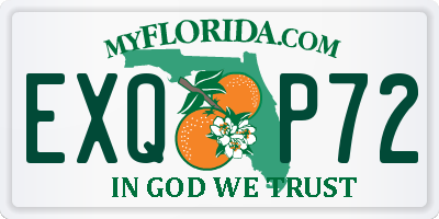 FL license plate EXQP72
