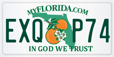 FL license plate EXQP74
