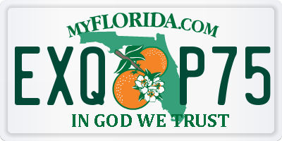 FL license plate EXQP75