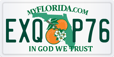 FL license plate EXQP76