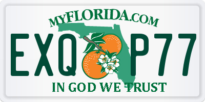 FL license plate EXQP77