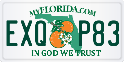 FL license plate EXQP83