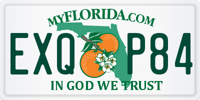 FL license plate EXQP84