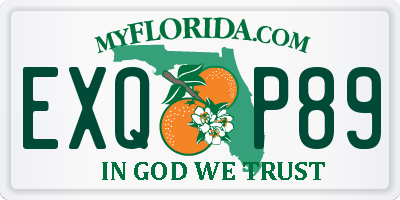 FL license plate EXQP89