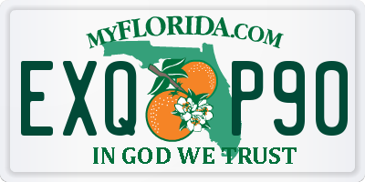 FL license plate EXQP90
