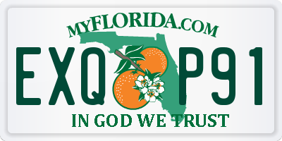 FL license plate EXQP91