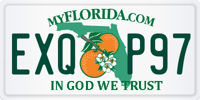 FL license plate EXQP97