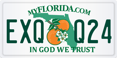 FL license plate EXQQ24