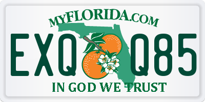FL license plate EXQQ85