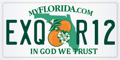 FL license plate EXQR12