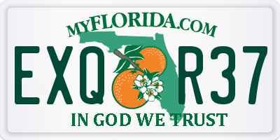 FL license plate EXQR37
