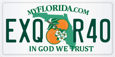 FL license plate EXQR40