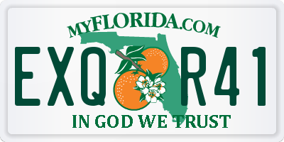 FL license plate EXQR41