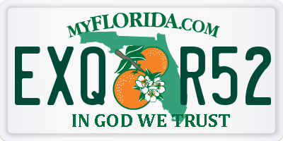FL license plate EXQR52