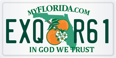 FL license plate EXQR61