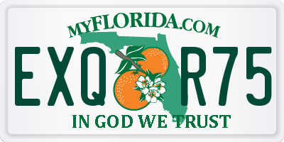 FL license plate EXQR75