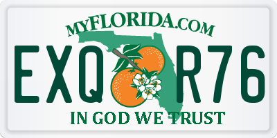 FL license plate EXQR76