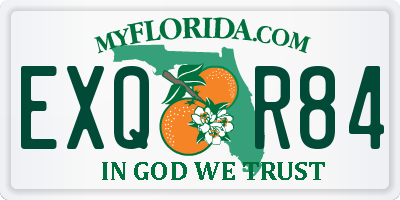 FL license plate EXQR84