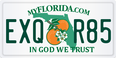 FL license plate EXQR85