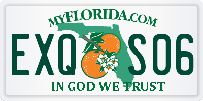FL license plate EXQS06