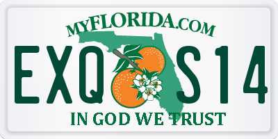 FL license plate EXQS14
