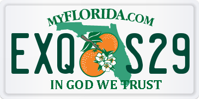 FL license plate EXQS29
