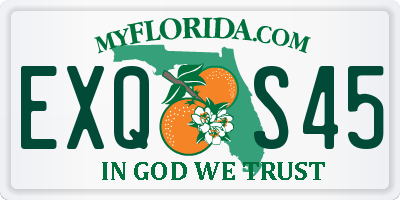 FL license plate EXQS45