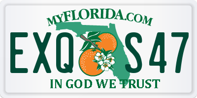 FL license plate EXQS47