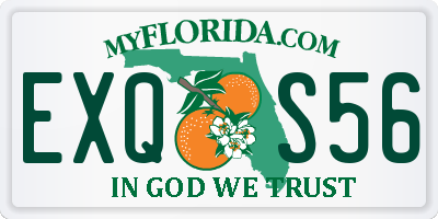 FL license plate EXQS56