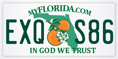 FL license plate EXQS86