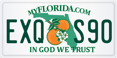FL license plate EXQS90