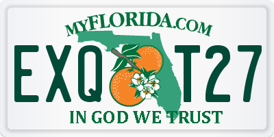 FL license plate EXQT27