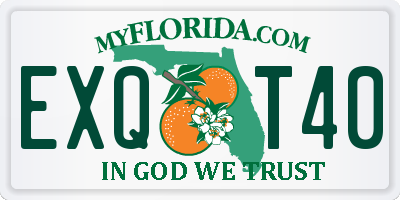 FL license plate EXQT40