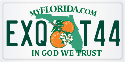 FL license plate EXQT44