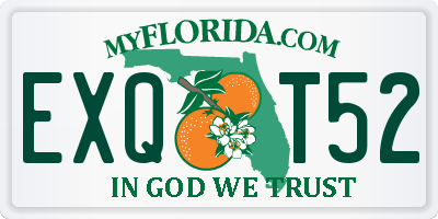 FL license plate EXQT52