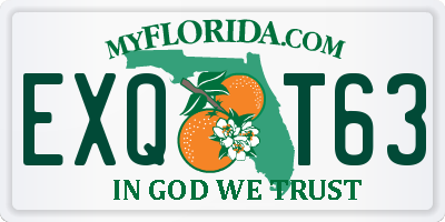 FL license plate EXQT63
