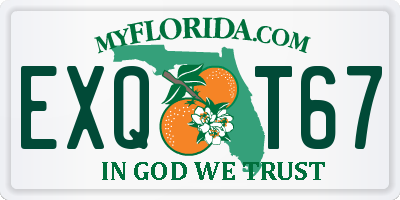 FL license plate EXQT67