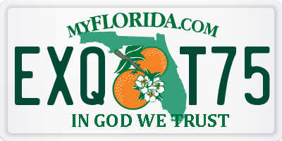 FL license plate EXQT75