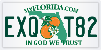 FL license plate EXQT82