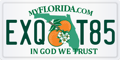 FL license plate EXQT85