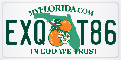 FL license plate EXQT86
