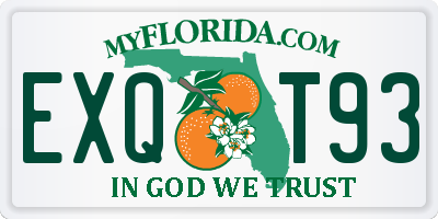 FL license plate EXQT93