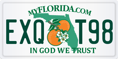 FL license plate EXQT98