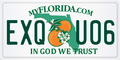 FL license plate EXQU06
