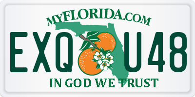 FL license plate EXQU48