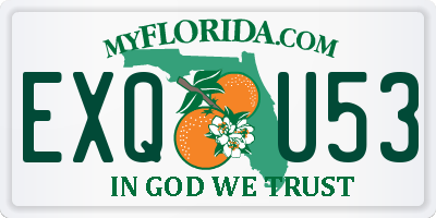 FL license plate EXQU53