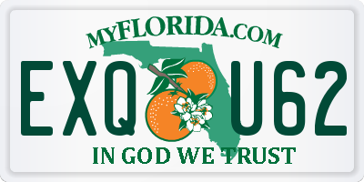 FL license plate EXQU62