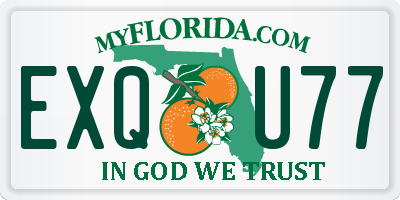 FL license plate EXQU77