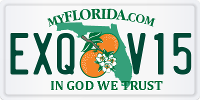 FL license plate EXQV15
