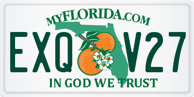 FL license plate EXQV27
